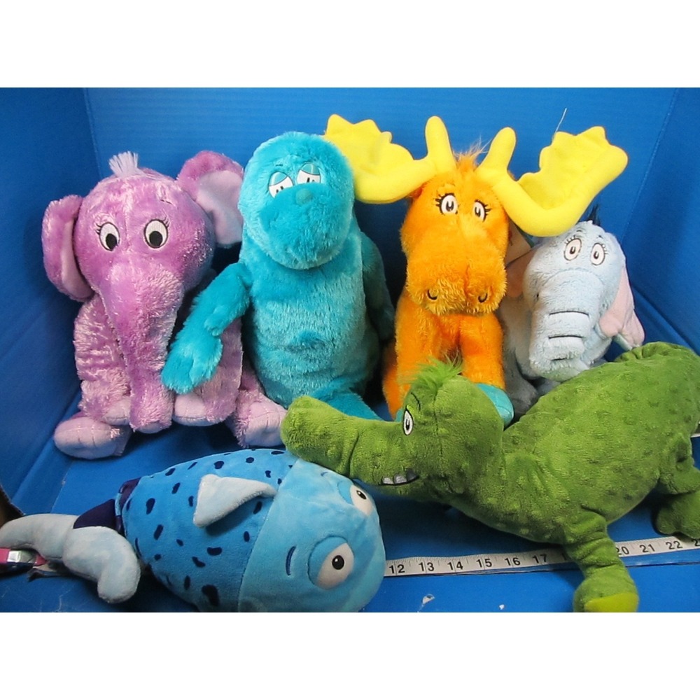 Kohl's Cares Dr. Seuss Lot Of 6 Character Plush Stuffed Animals